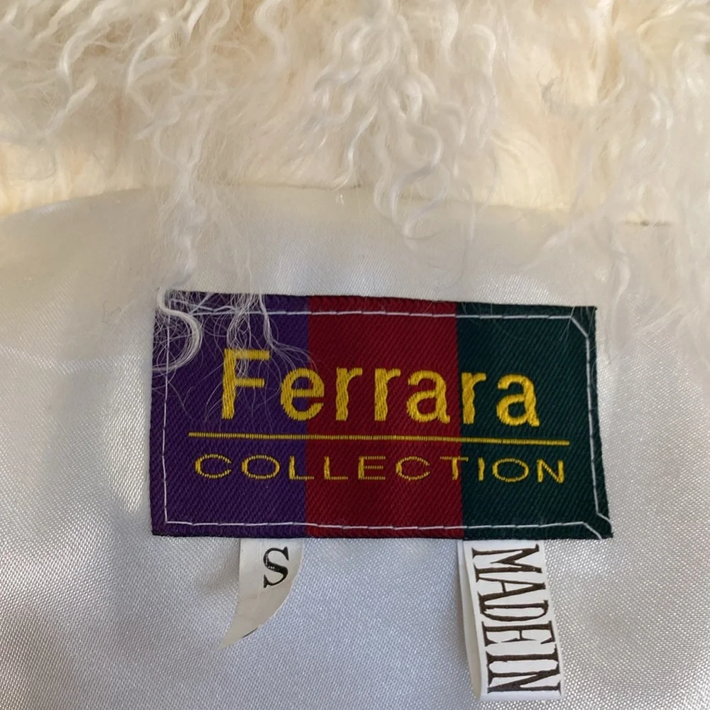 Ferrara Genuine Mongolian Lamb Fur Outdoor Cream Vest Size Small - Picture 6 of 6